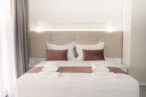 view of the bed