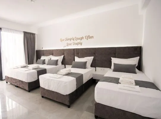 view of the bed